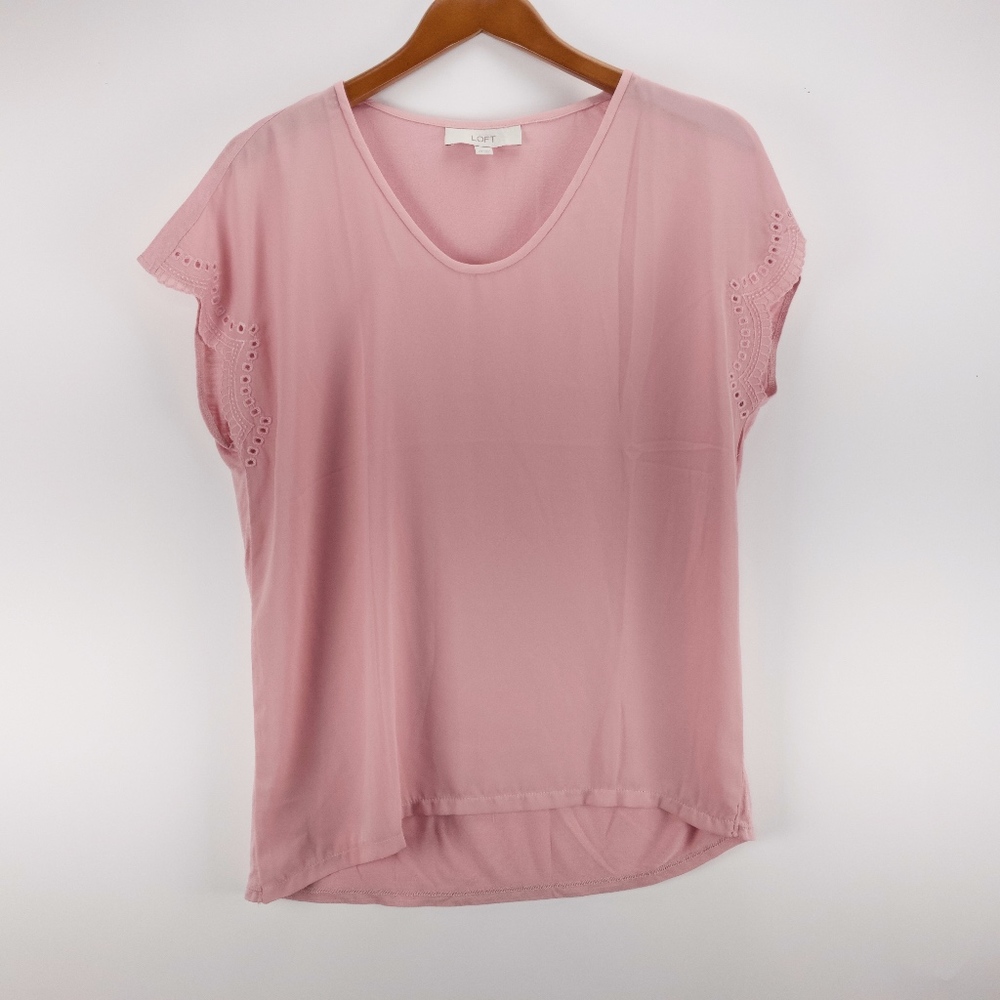 3/$25 LOFT Ann Taylor Pink Flowy Blouse Top